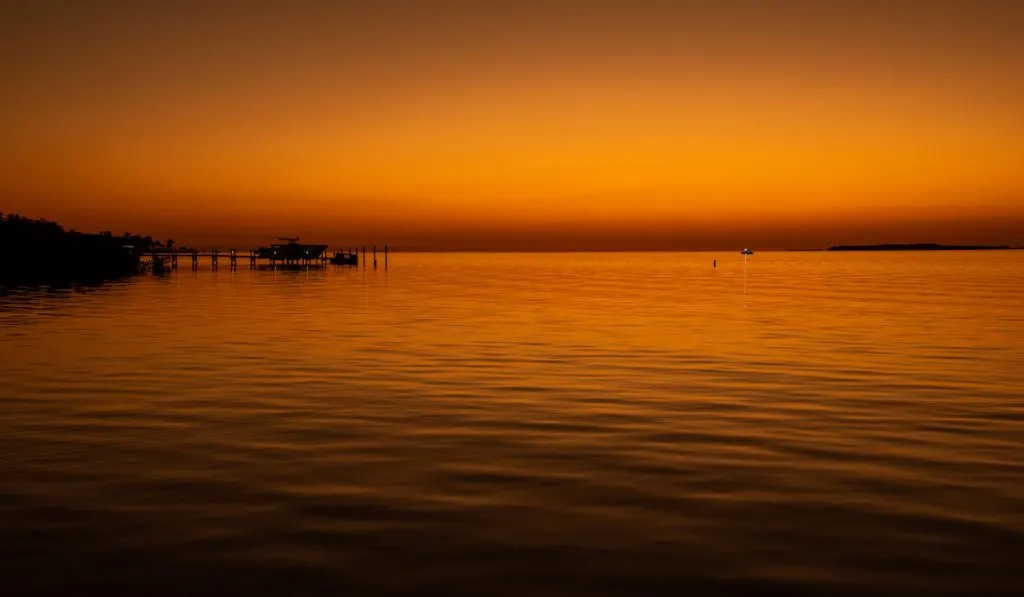 sunset at key largo florida