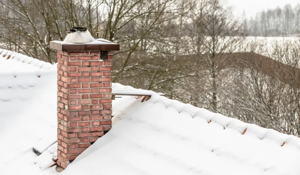 Chimney during winter season