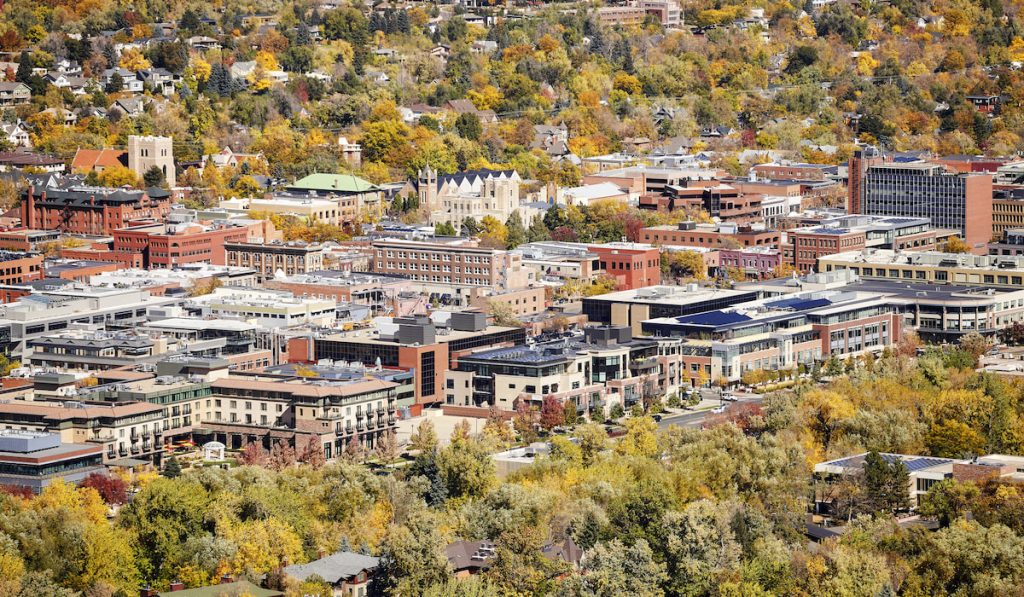 Aerial picture of Boulder City, Colorado, USA 