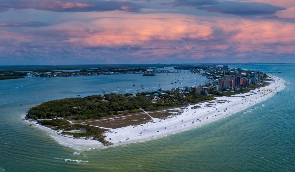 Drone photo of fort myers beach 