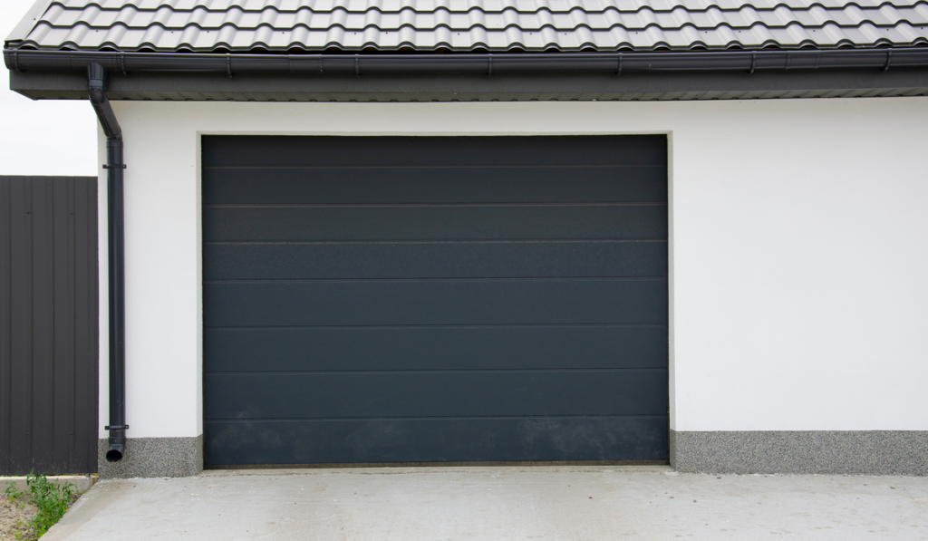 Gray garage sectional doors, industrial sectional gate