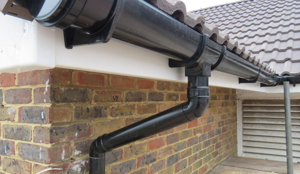 New guttering and swan neck down pipes
