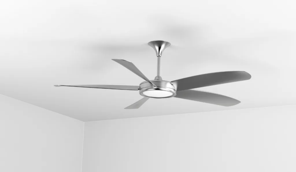 Silver ceiling fan