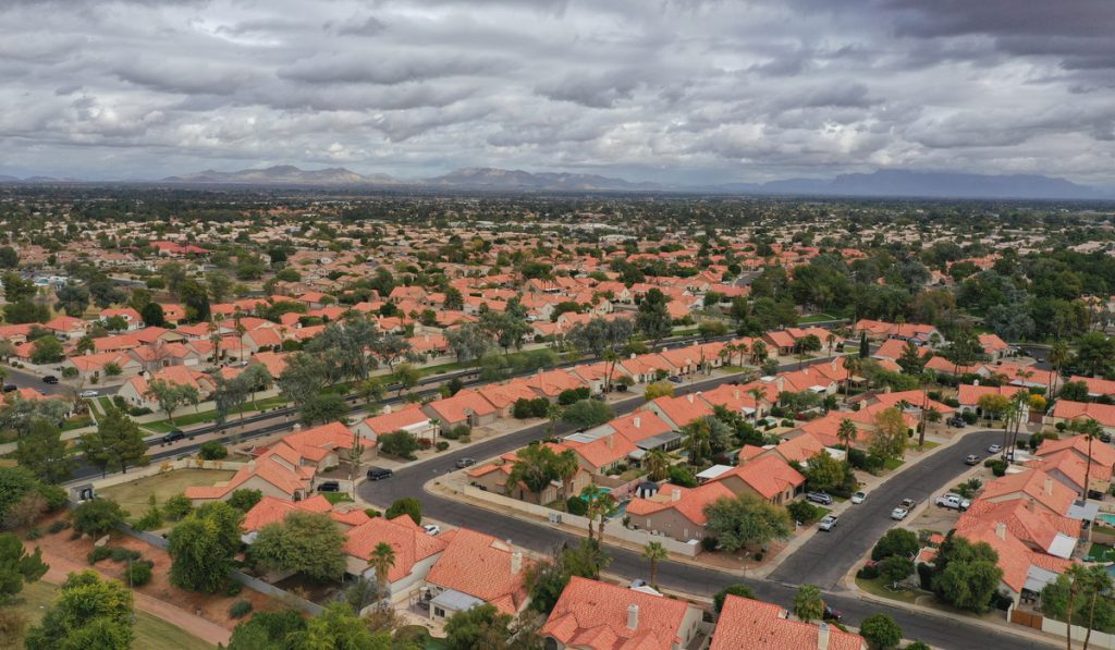 aerial view of gilbert arizona