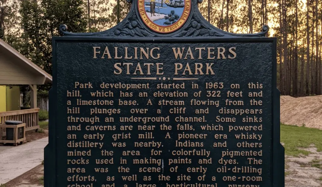 falling water state park sign 