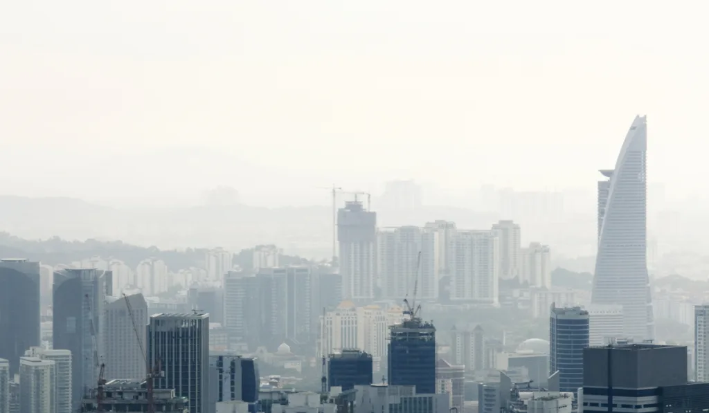 City in air pollution
