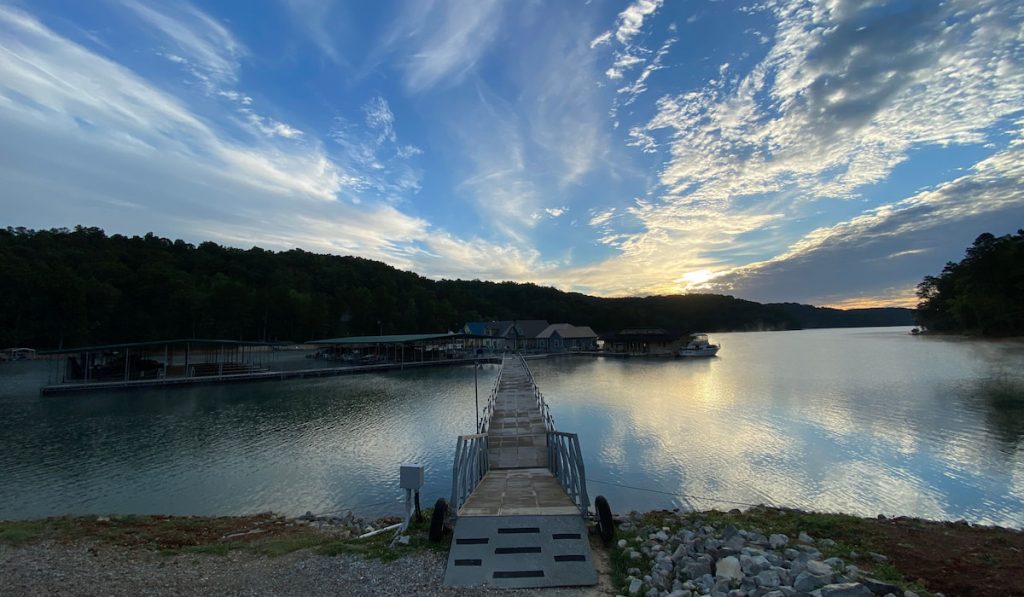 Norris Lake Tennessee Blue Sky Green Water