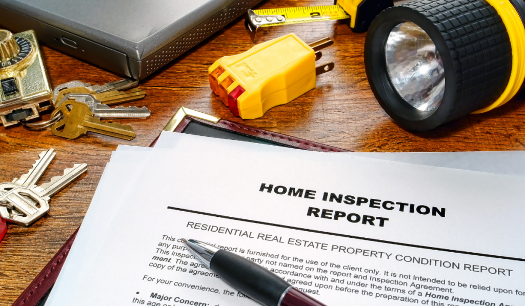Real estate home inspection report of resale residential property condition