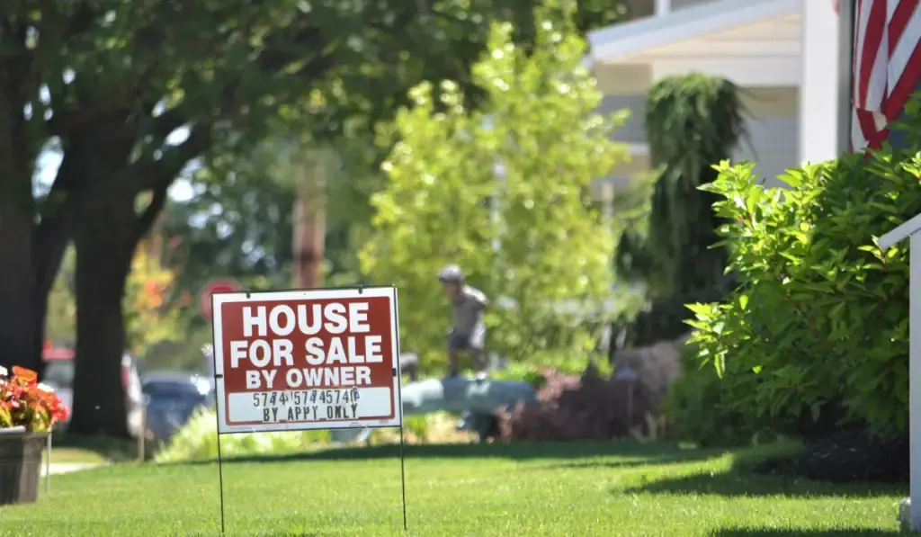 front yard sign house for sale by owner
